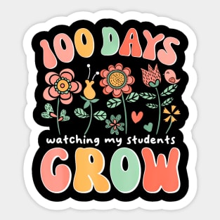 100 Day Watching My Students Grow 100 Days Of School Teacher Sticker